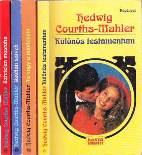 Hedwig Courths-Mahler - 4 db. romantikus reg�ny (K�l�n�s testamentum + Te vagy a mindenem + Sz�tlan sz�vek + Sz�vtelen mostoha)