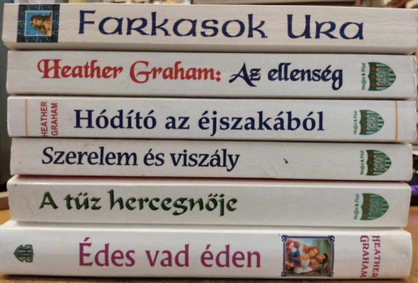 Heather Graham - 6 db Heather Graham: des vad den; A tz hercegnje; Szerelem s viszly; Hdt az jszakbl; Az ellensg; Farkasok ura