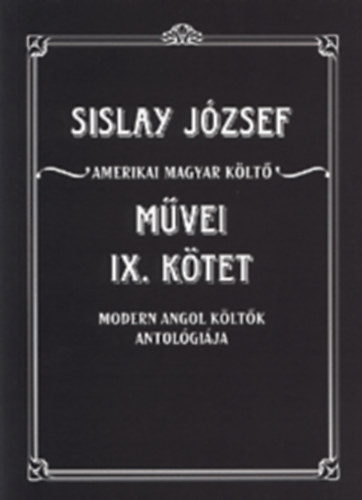 Sislay Jzsef - Sislay Jzsef mvei IX. ktet