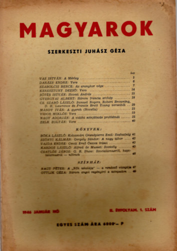 Juhász Géza (szerk.) - Magyarok 1946 II. évfolyam 1-8. szám január-augusztus (7 kötetben)