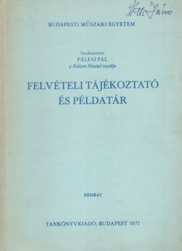 Felvteli tjkoztat s pldatr