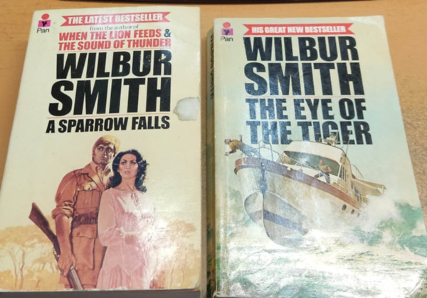 Wilbur Smith - 2 db Wilbur smith: A Sparrow Falls + The Eye of the Tiger