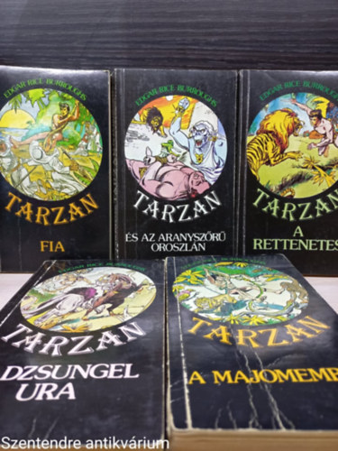 Edgar Rice Burroughs - Tarzan knyvcsomag (5 darab) Tarzan a rettenetes, Tarzan s az aranyszr oroszln, Tarzan fia, Tarzan a dzsundgel ura, Tarzan a majomembe