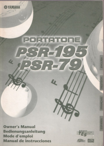 Yamaha. - Portatone PSR-195, PSR-79. - Owner's Manual.