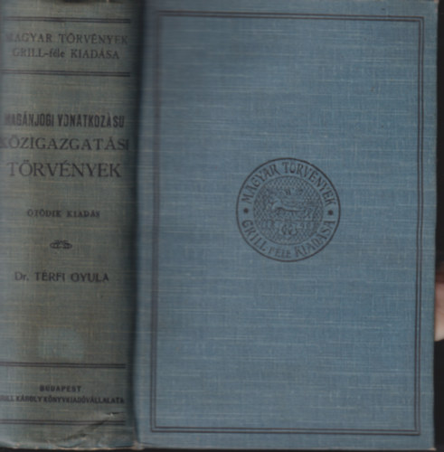 Dr. T�rfi Gyula  (szerk.) - Mag�njogi Vonatkoz�su K�zigazgat�si T�rv�nyek
