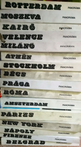 16 darab Panorma ktet (Belgrd, Firenze, Npoly, New York, Prizs, Amszterdem, Rma, Prga, Bcs, Stockholm, Athn, Miln, Velence, Kair, Moszkva, Rotterdam)