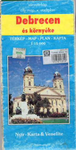 Debrecen és környéke térkép 1: 15 000