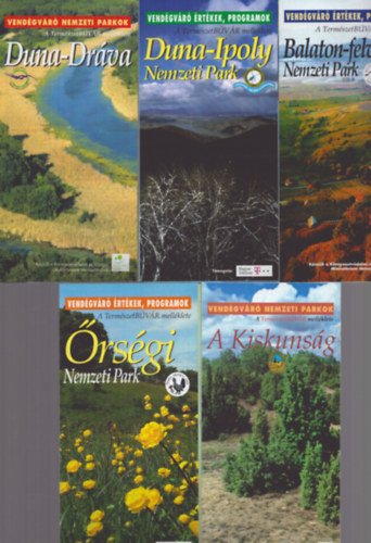 T�bb szerkeszt� - 5 db a Vend�gv�r� �rt�kek, programok f�zetekb�l: A Kiskuns�g - �rs�gi Nemzeti Park - Duna Dr�va - Duna-Ipoly Nemzeti Park - Balaton-felvid�ki Nemzeti Park