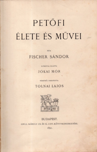 Fischer Sndor - Petfi lete s mvei