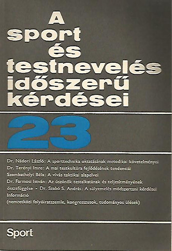 A sport és testnevelés időszerű kérdései 23