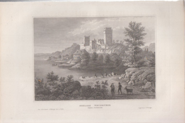 Schloss Weideneck (Nieder-Oesterreich) (Weideneck vra, Ausztria, Eurpa) (16x23,5 cm mret eredeti aclmetszet, 1856-bl)
