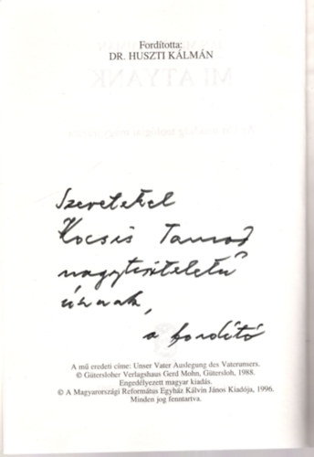 Jan Miliclochman - Mi aty�nk Az �ri im�ds�g teol�giai magyar�zata