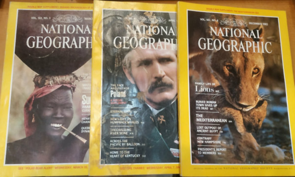 National Geographic Society - 3 db National Geographic 1982 (lapszámok a terméklapon)