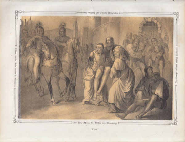 Veinsbergi n�knek szabad k�lt�z�se - eredeti litogr�fia (metszet)