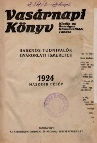 Vasrnapi knyv 1924 msodik flv