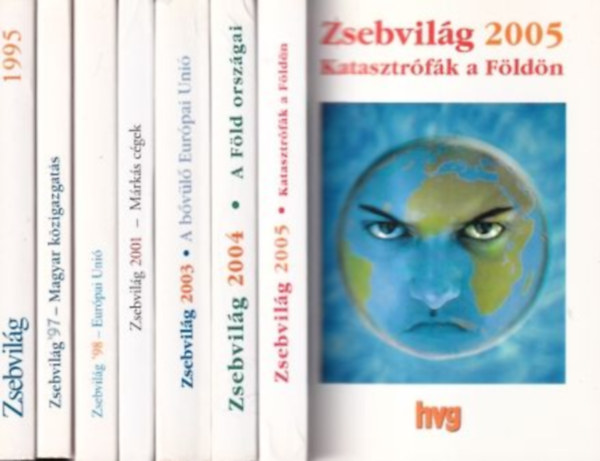 Vass P�ter  (szerk.) Simon �kos (szerk.) - 7 db Zsebvil�g k�nyv: 1995, 1997, 1998, 2001, 2003, 2004, 2005