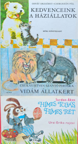 Csuks Istvn - Tordon kos Urai Erika, Osvt Erzsbet Csergezn Pl Sznt Piroska - 3 db retr leporell:  Vidm llatkert + Hmes tojs, hmes rt + Kedvenceink, a hzillatok