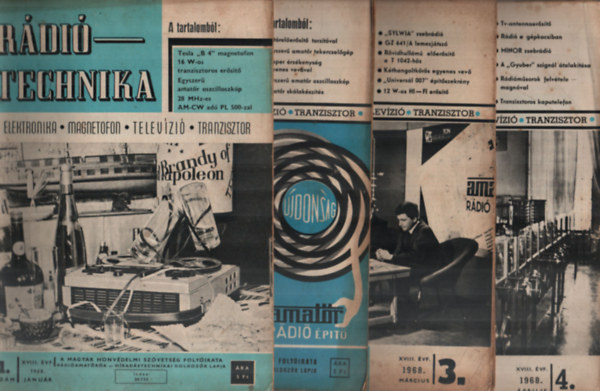 Stefanik P�l  (szerk) - R�di�Technika 1968. 1-12. (teljes �vfolyam sz�monk�nt)
