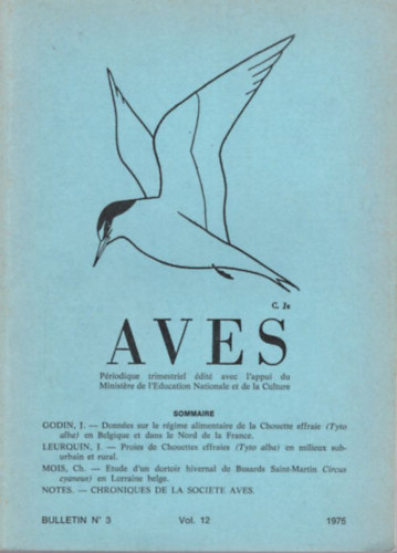 Aves - Donnees sur le regime alimentaire de la chouette effraie ( Tyto alba ) en Belgique et dans le nord de la France ( Madarak 1975. 12. szám )