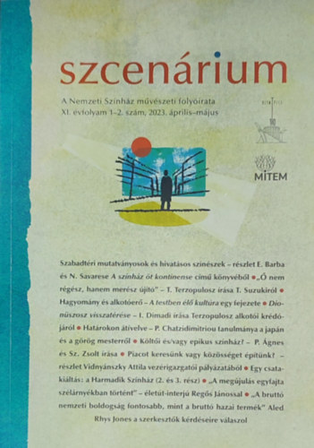Szcenrium - A Nemzeti Sznhz mvszeti folyirata-XI. vfolyam 1-2. szm, 223. prilis-mjus