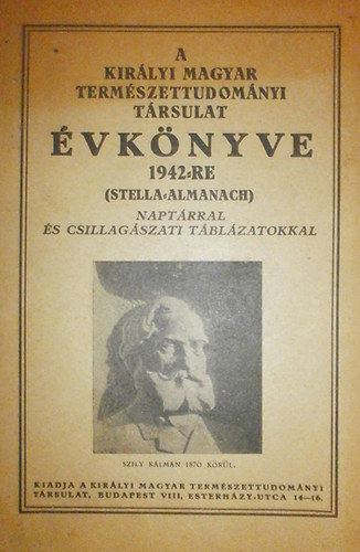 A Királyi Magyar Természettudományi Társulat Évkönyve 1942-re