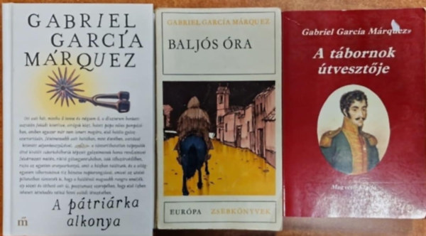 Gabriel García Márquez - 3 db Márquez könyv:A pátriárka alkonya, Baljós óra,A tábornok útvesztője