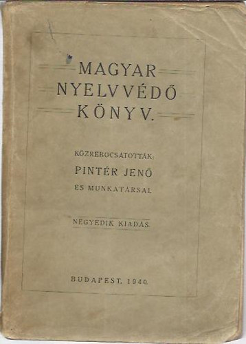 Pint�r Jen� - Magyar nyelvv�d� k�nyv