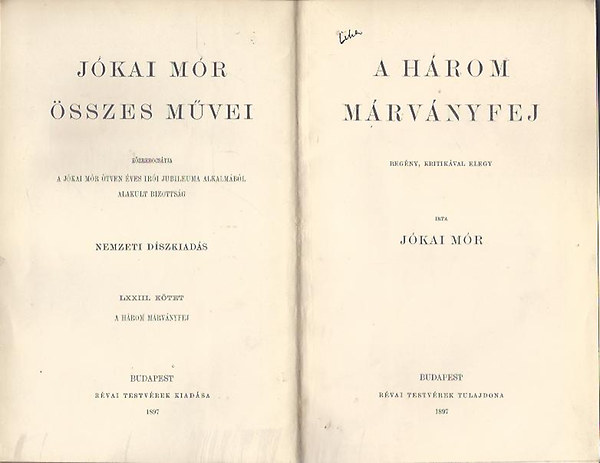 Jókai Mór - A három márványfej