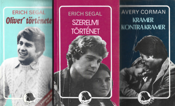 3 db Femina k�nyv, Erich Segal: Szerelmi t�rt�net, Erich Segal: Oliver t�rt�nete, Avery Corman: Kramer kontra Kramer