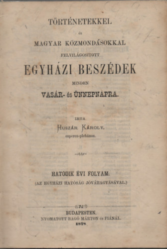 Egyhzi beszdek minden vasr- s nnepnapra