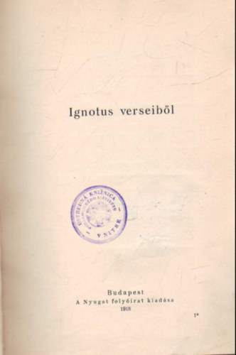 Ignotius - Ignotius verseiből
