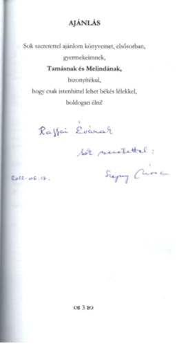 Szepsy Eleonóra - Hitem szerint (Dedikált)