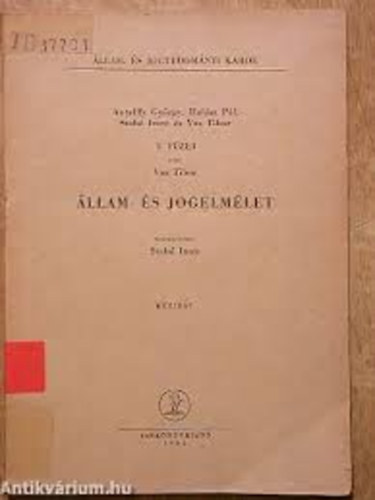 Vas Tibor - llam- s jogelmlet (Kzirat)