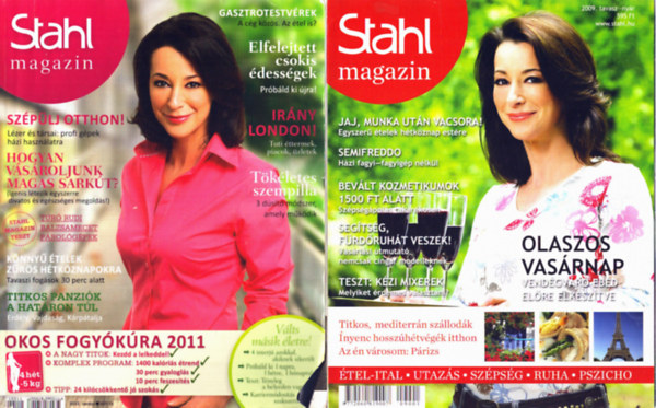Stahl Judit (főszerk.) - 2 db Stahl magazin: 2009. tavasz-nyár + 2011. tavasz