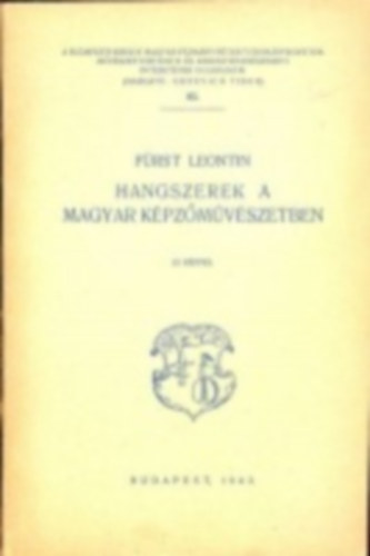F�rst Leontin - Hangszerek a magyar k�pz�m�v�szetben