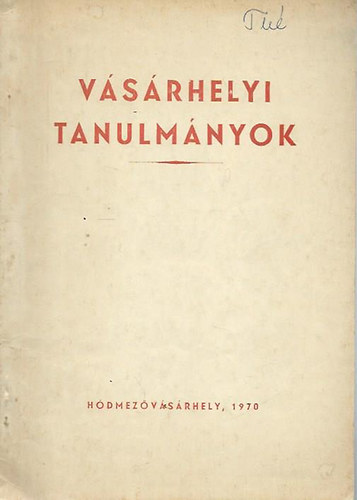 V�s�rhelyi tanulm�nyok