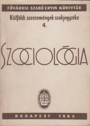 Szociolgia 1958-1964 szerzemnyeibl