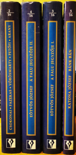 Katona J�zsef, Csokonai Vit�z Mih�ly, Fazekas Mih�ly, V�r�smarty Mih�ly, Pet�fi S�ndor, Arany J�nos E�tv�s J�zsef - 3 db k�nyv a Magyar Irodalom Remekei sorozatb�l: Katona J�zsef: B�nk B�n - E�tv�s J�zsef: A falu jegyz�je I-II  - Dorottya - Ludas Matyi - Csongor �s T�nde - J�nos vit�z - Toldi