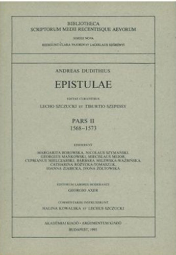 Andreas Dudithius - Epistulae II. (1568-1573)