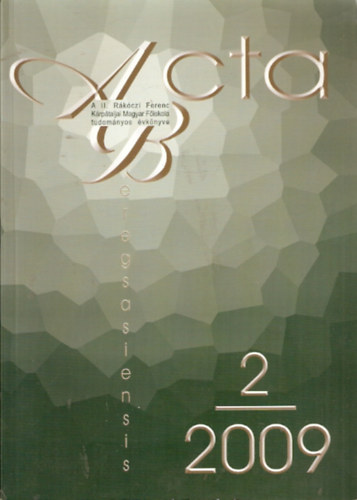 Acta Beregsasiensis 2009 2. kötet