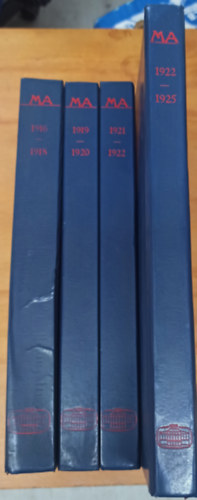 Ma. Irodalmi és képzőművészeti folyóirat. 1916-1925 Kassák Lajos szerkeszti (teljes) hasonmás