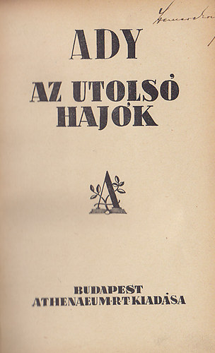Ady Endre - Az utols� haj�k / Halottak �l�n