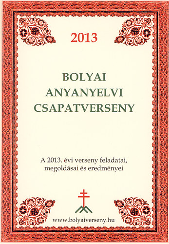 2013 Bolyai anyanyelvi csapatverseny