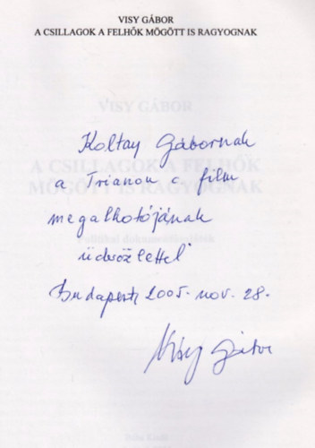 Visy Gábor - A csillagok a felhők mögött is ragyognak