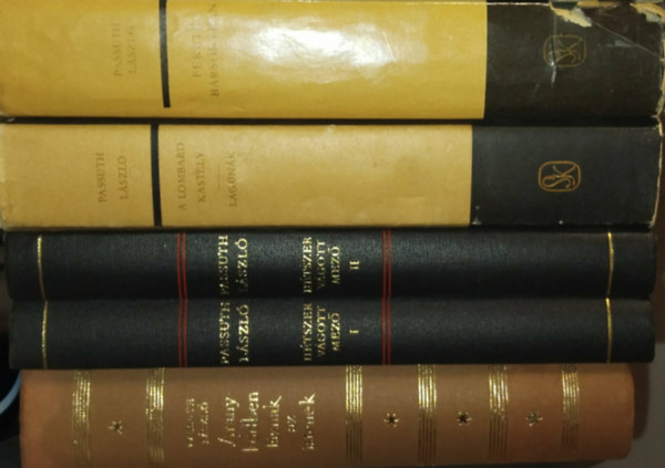 Passuth L�szl� - 5 db Passuth reg�ny: Lagun�k -  H�tszer v�gott mez� I-II - Aranyk�dben f�znak az Istenek + Fekete b�rsonyban + Lombard kast�ly/Lag�n�k