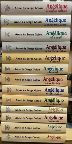 Anne �s Serge Golon - 13 db Ang�lique k�tet: 1-11. + 13-14.  (12. Ang�lique �s a qu�beci vihar n�lk�l)