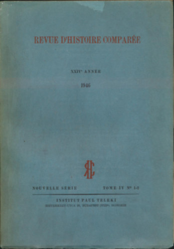 Revue D'Historie Compare 1946