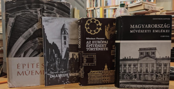 Nikolaus Pevsner, N�meth J�zsef, Ger� L�szl� Genthon Istv�n - 4 db Magyarorsz�g m�v�szeti eml�kei + Az Eur�pai �p�t�szet t�rt�nete + Zala megye m�eml�kei + �p�t�szeti m�eml�kek