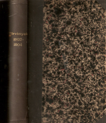 Az 1902, 1903, 1904. vi trvnyek gyjtemnye (a hrom v egybe van kttetve)