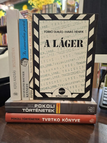 John H. Davis, Forró Tamás-Havas Henrik, Kepes András, Vujity Tvrtko Havas Henrik-Végvári József - 6 db riport kötet, KÖNYVMENTŐ AJÁNLAT: A cég árulója, Jacqueline Bouvier Kennedy - Az ismeretlen portré, A láger, Kepes krónika - Beszélgetések, Pokoli történetek-Tvrtko könyve, Pokoli történetek különkiadás